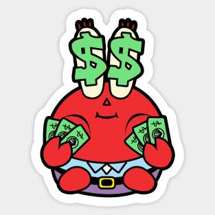 Baby Mr Krabs Love Money Sticker